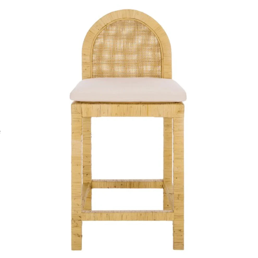 Safavieh Tojo Cane Roundback Counter Stool - Thumbnail 2