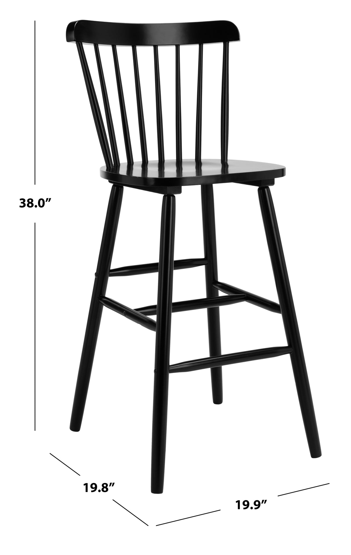 Galena Bar Stool in Black