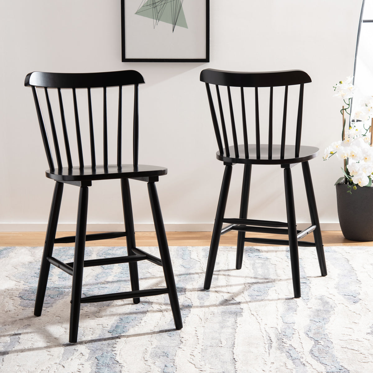 Galena Counter Stool in Black