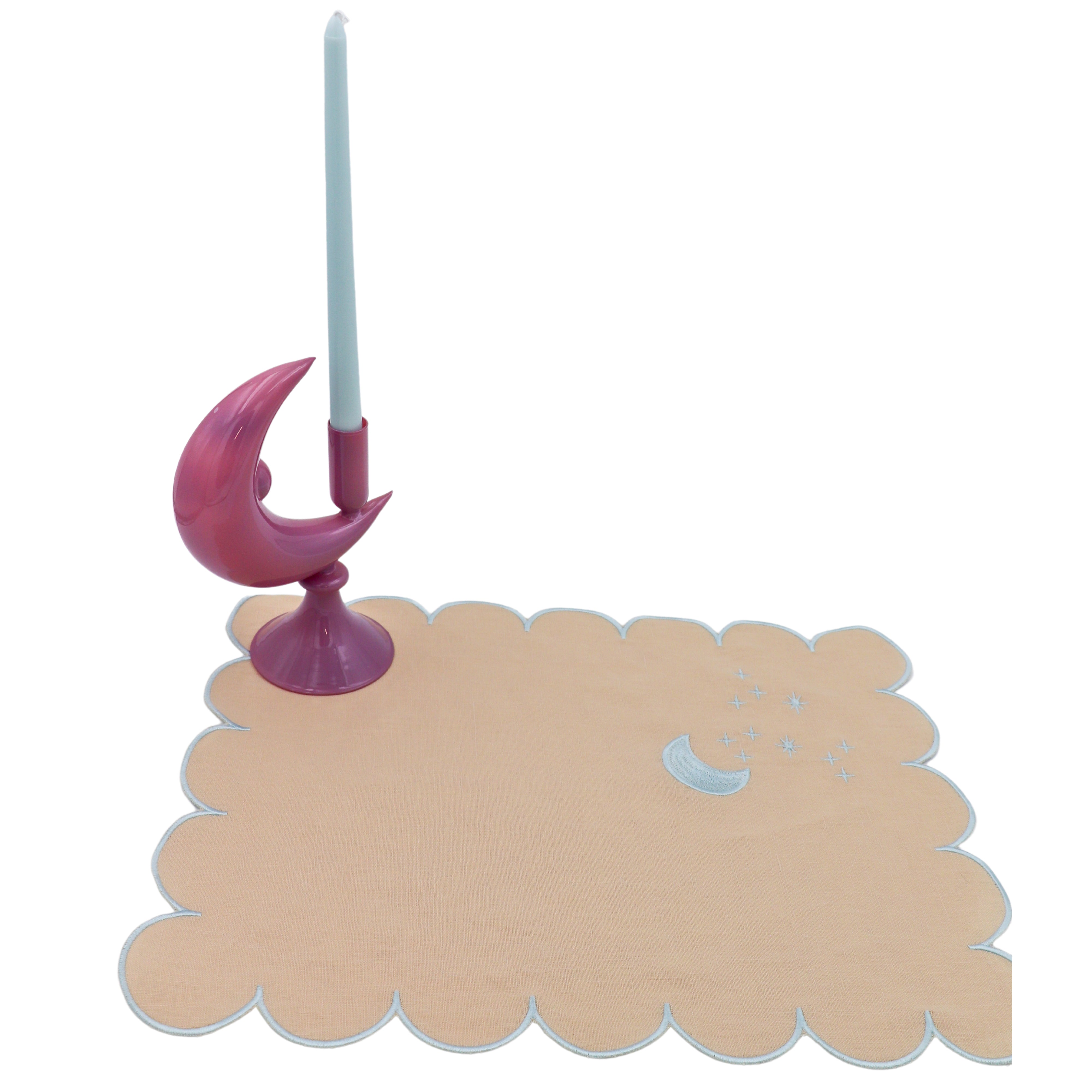 Extra Tall Cloud Taper Candle in Baby Blue (1 Case of 25 Candles)