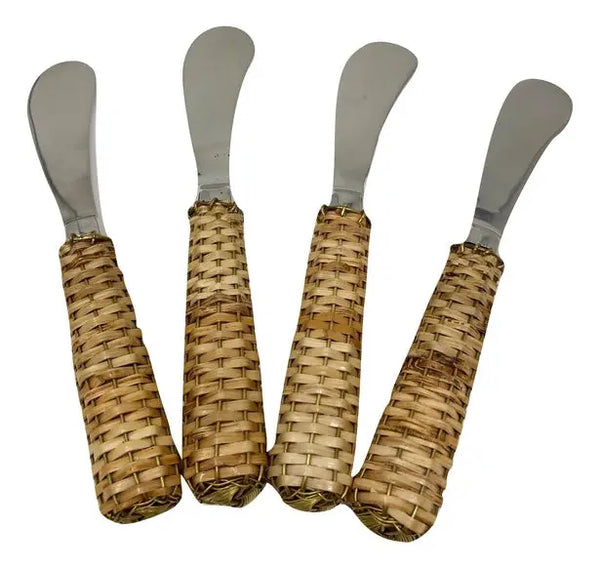 Basketweave Pate Knives - Set of 4 - The Mayfair Hall