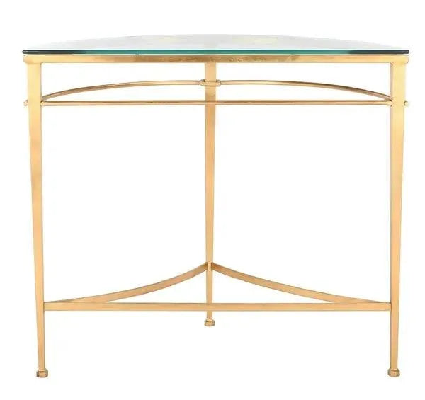 Safavieh Baur Antique Gold Glass Console Table