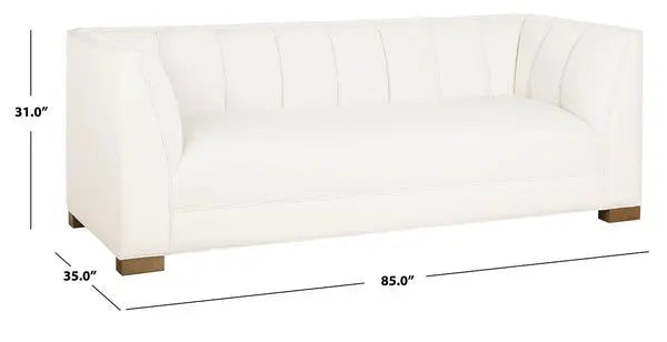 Beverly White Linen Blend Sofa - The Mayfair Hall
