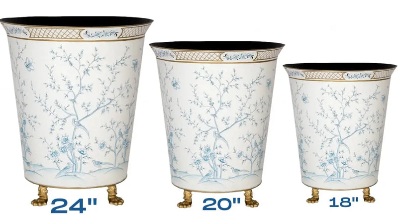 Ivory & Blue Chinoiserie Planter - The Mayfair Hall
