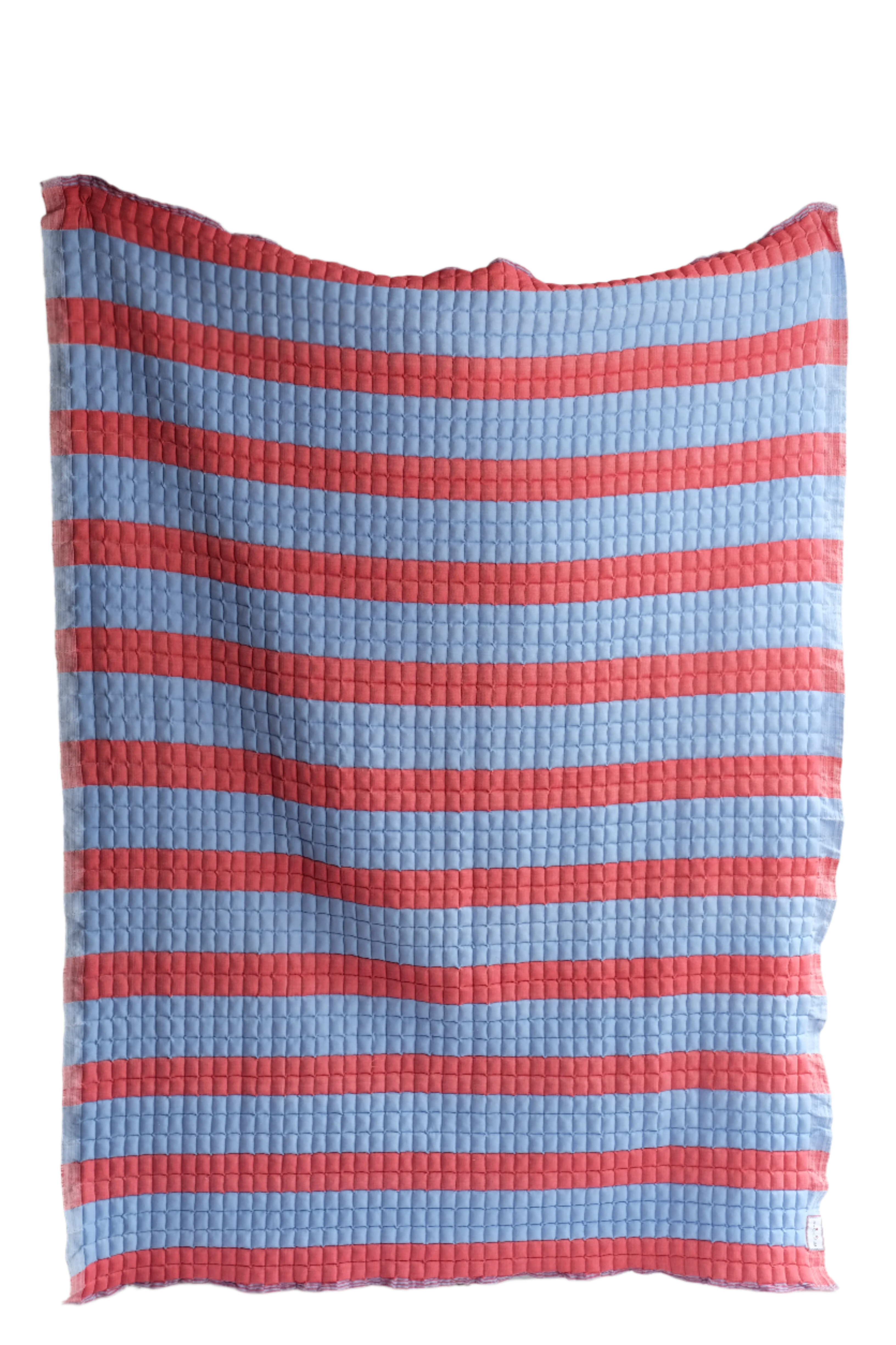 Cherry Red + Blue Sujani Quilt