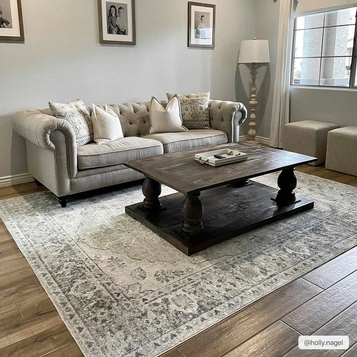 Rudo Blue Washable Area Rug - The Mayfair Hall