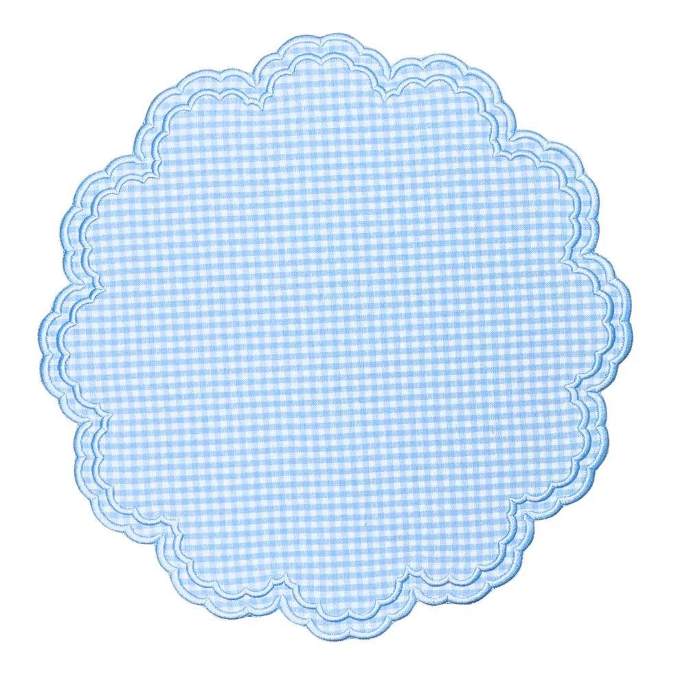 Flying Sheep Country Bettina Placemat - Blue Gingham (Set of 4)