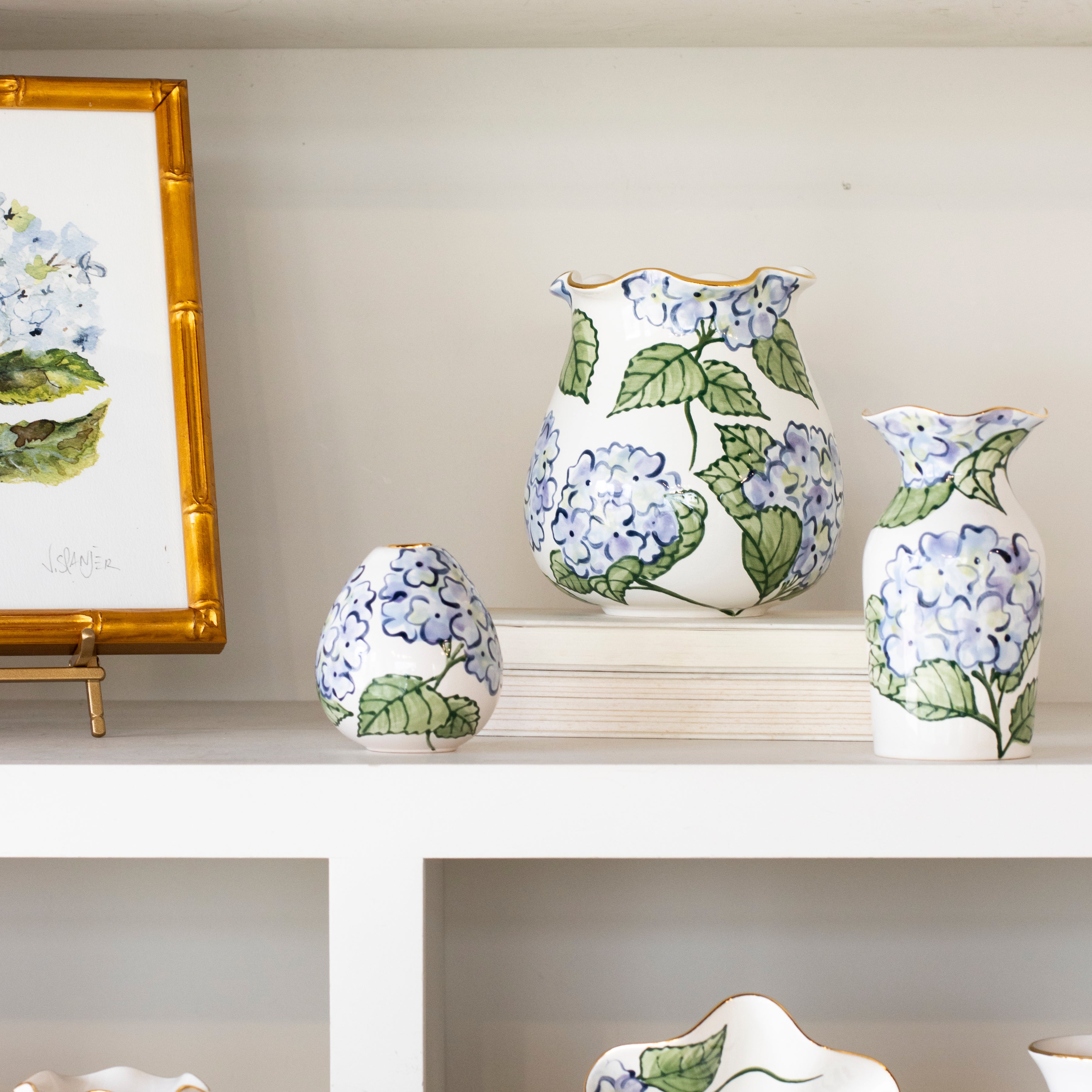 Blue Hydrangea Bouquet Vase