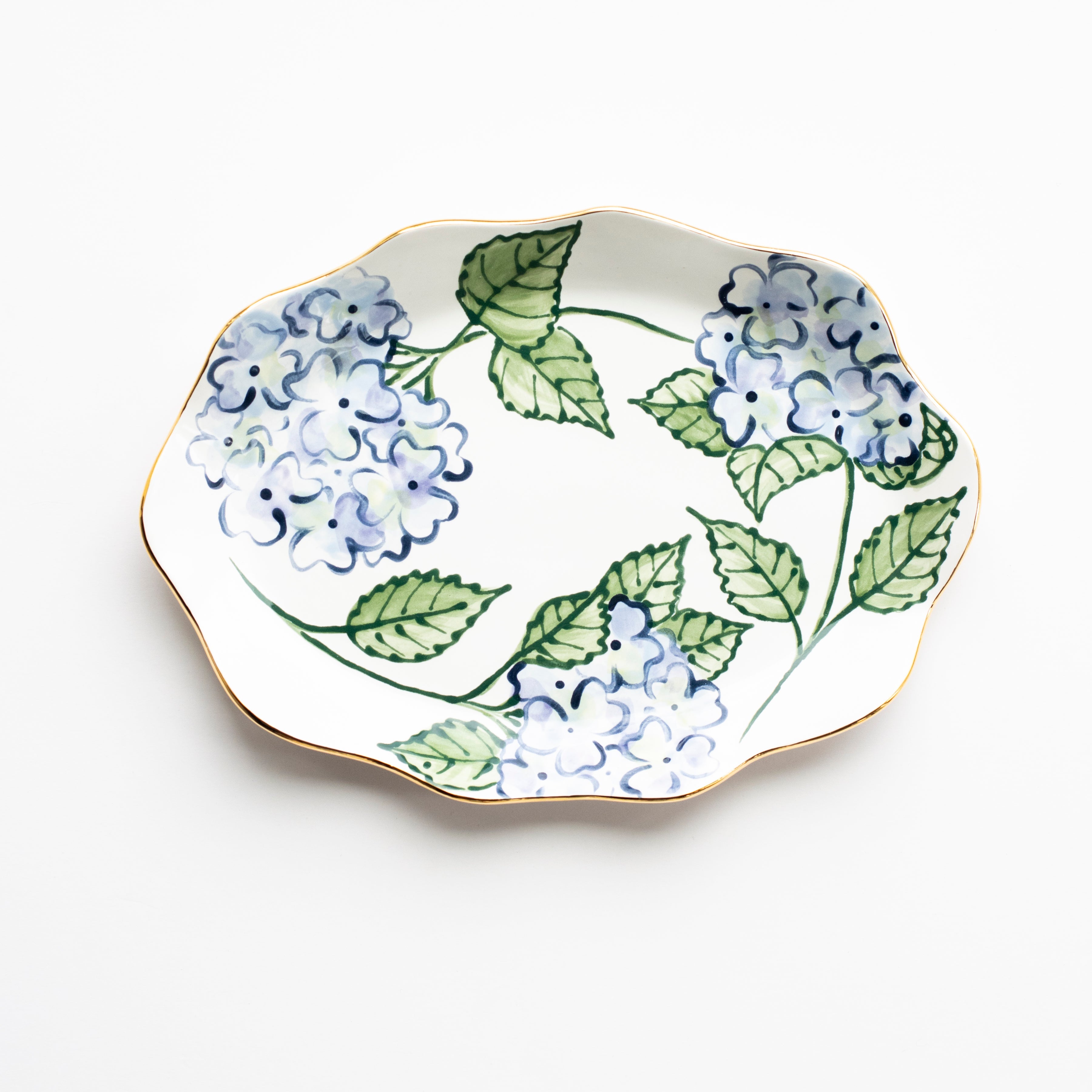 Blue Hydrangea Essentiel Scallop Tray
