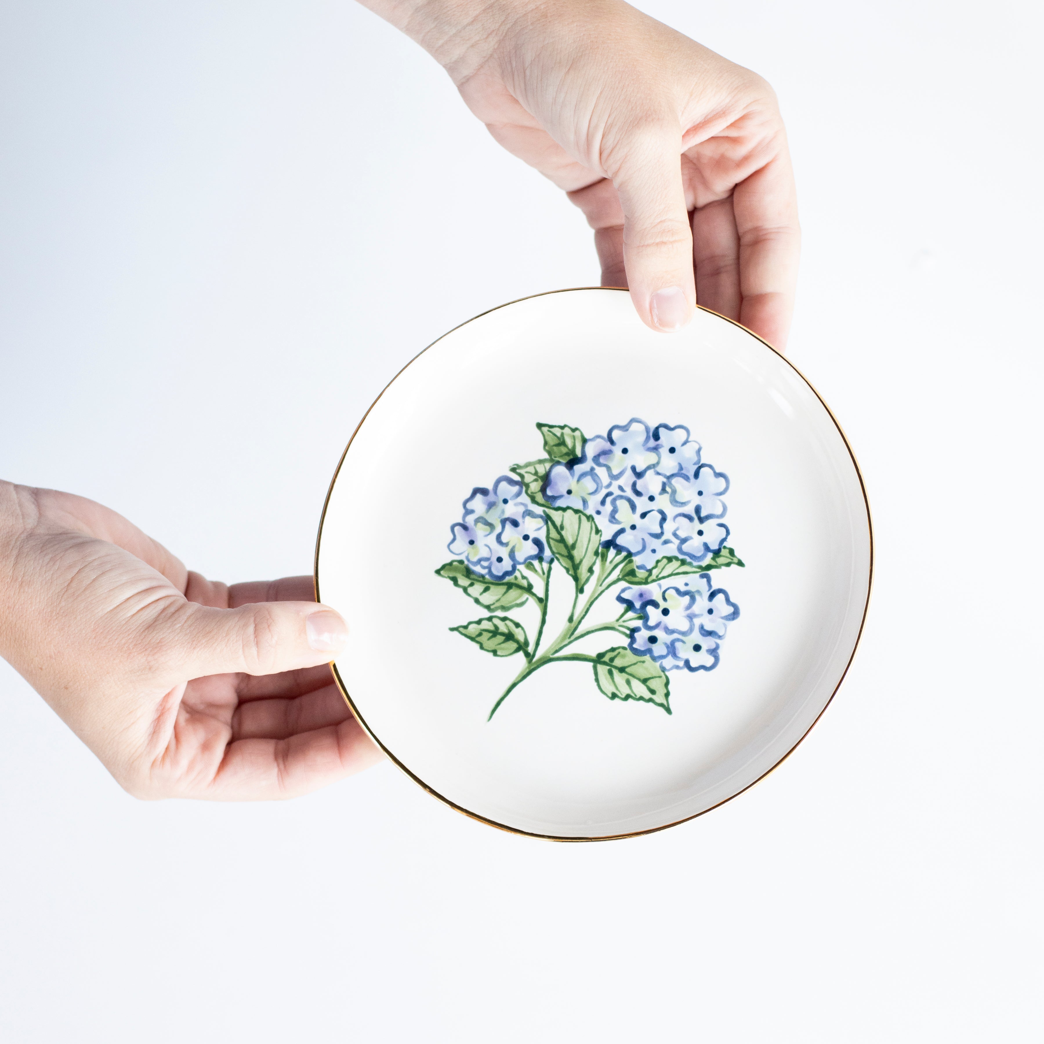 Keepsake Plate in Blue Hydrangea
