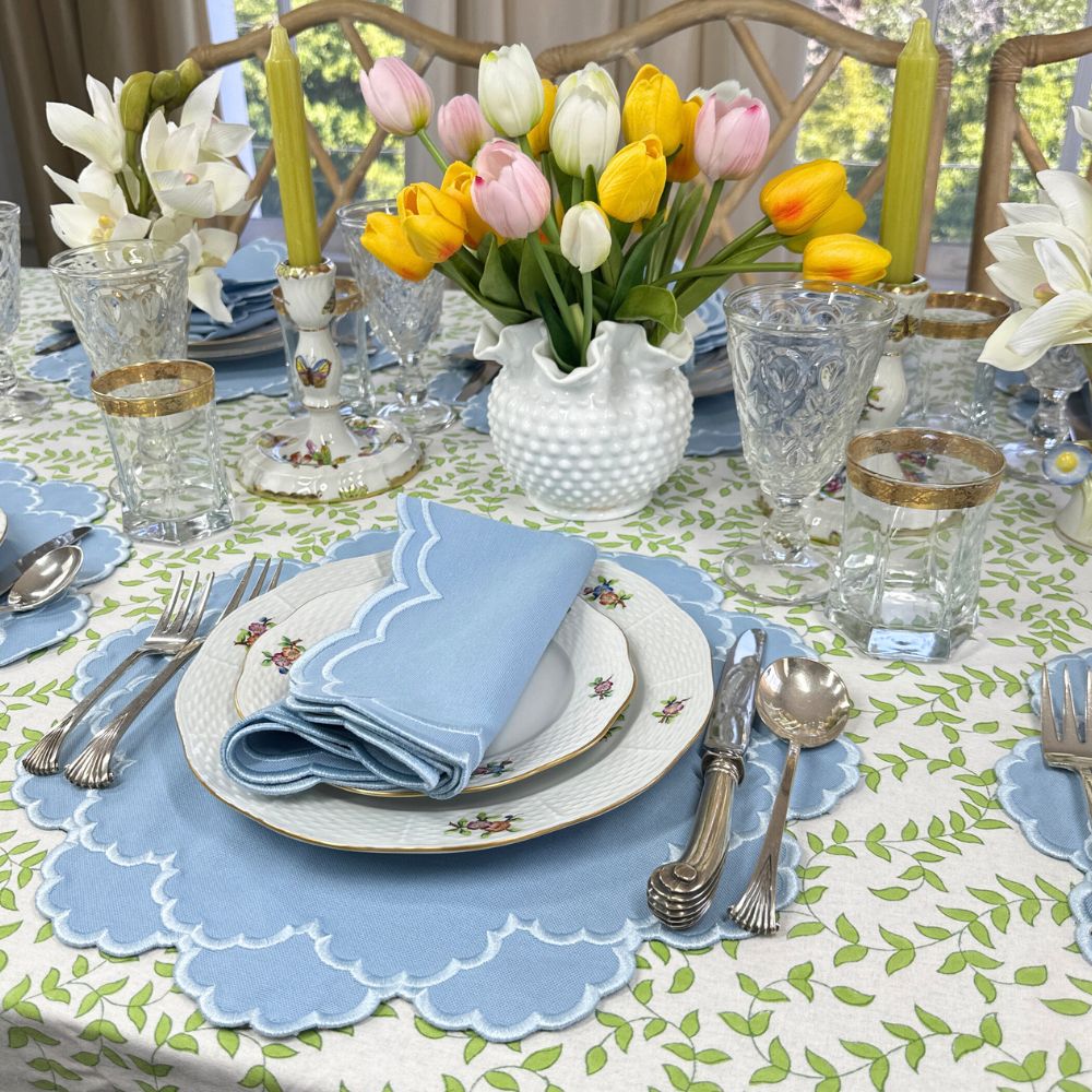 Light Green Leaves - Tablecloth