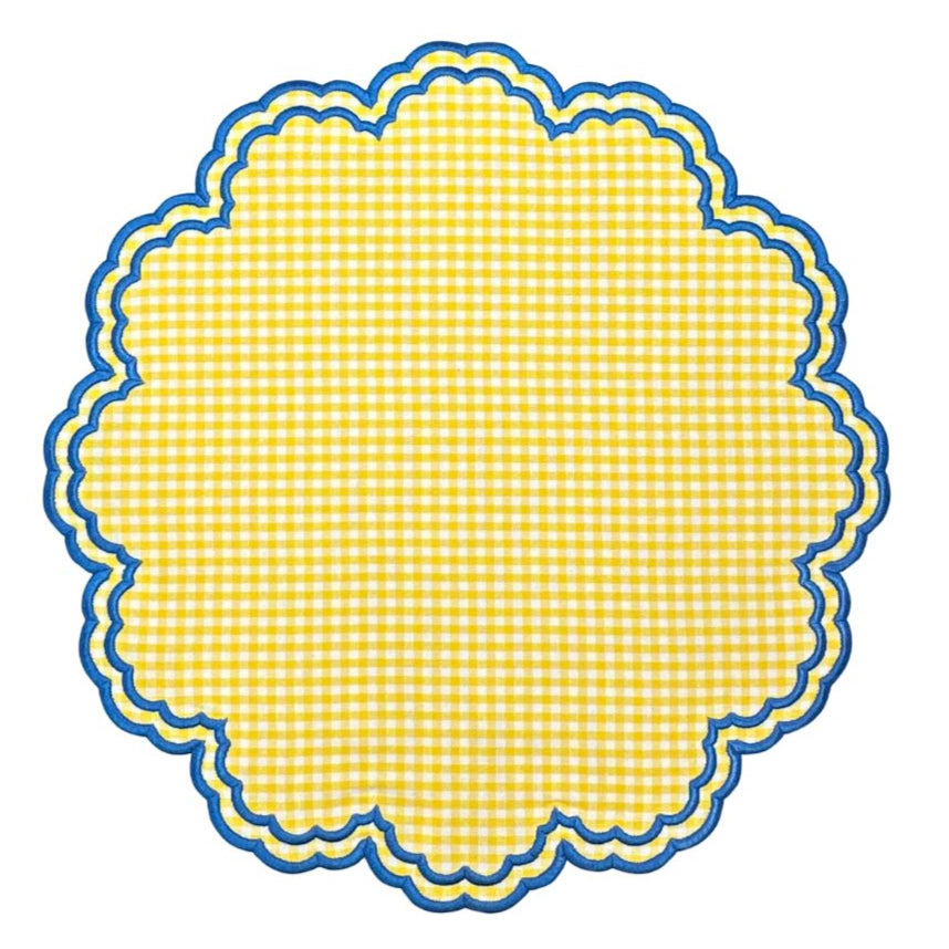 Bettina Placemat - Yellow Gingham (Set of 4) - The Mayfair Hall