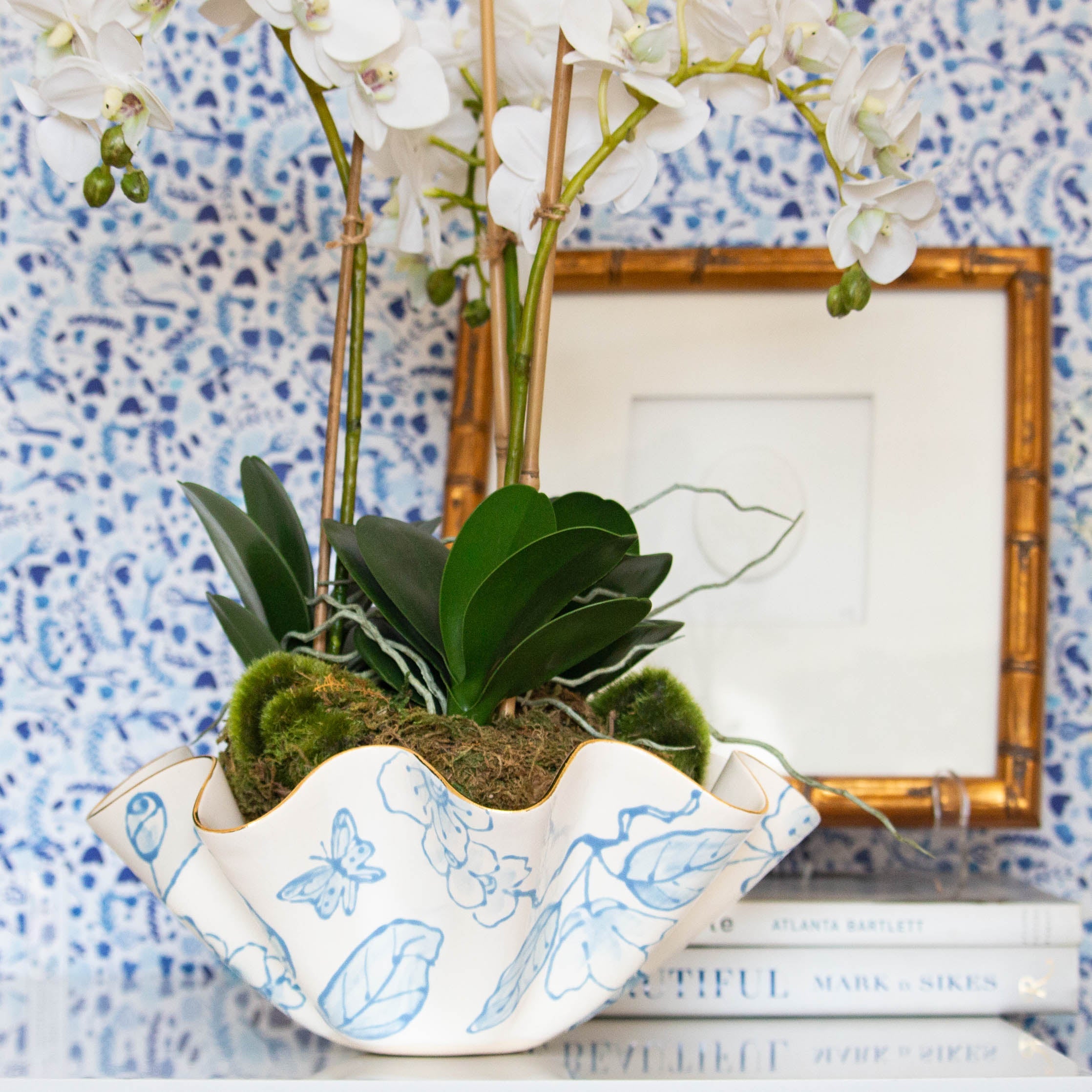 Desirie Blue Blossom Chinoiserie Wavy Bowls