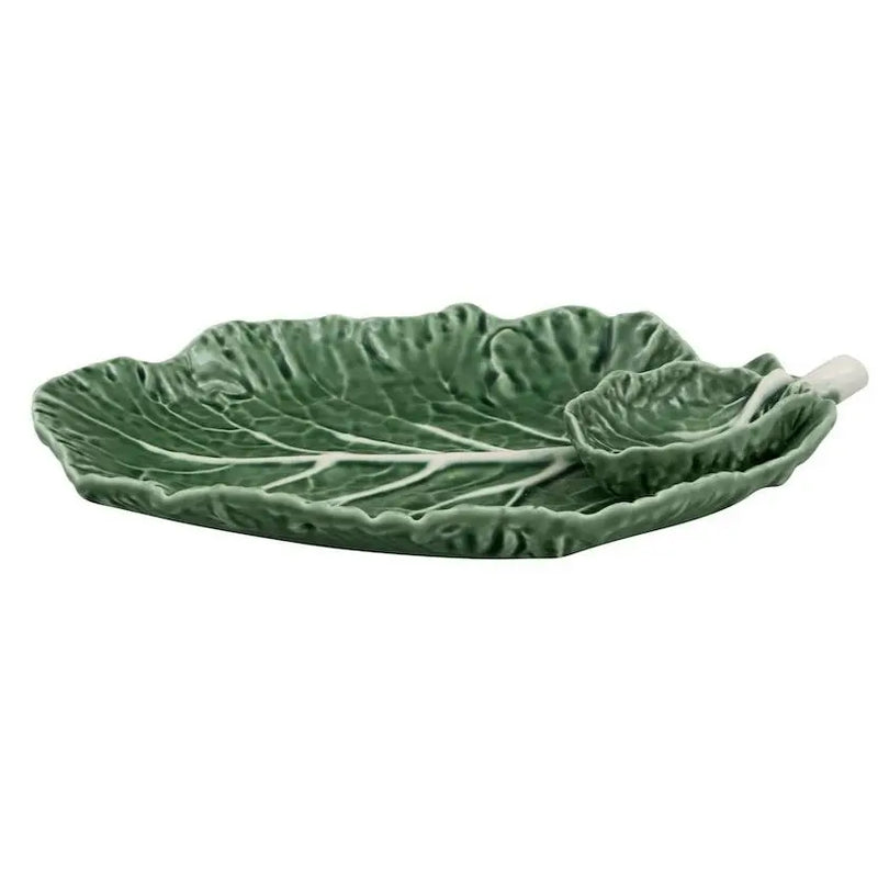 Bordallo Pinheiro Cabbage Green Chip and Dip Platter - The Mayfair Hall