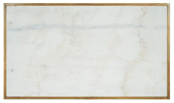 Brynna White-Bronze  Rectangle Marble Coffee Table - The Mayfair Hall