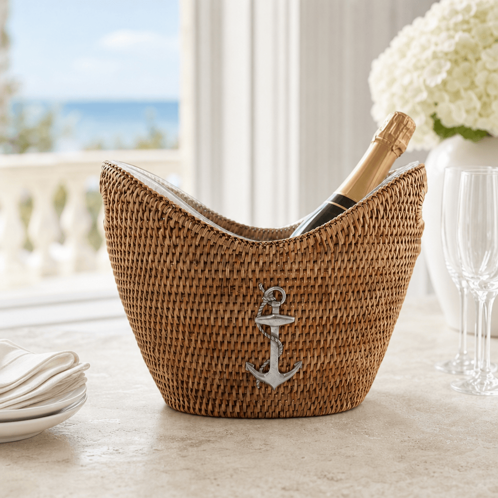 Anchor Hand Woven Wicker Rattan Champagne / Ice Tub
