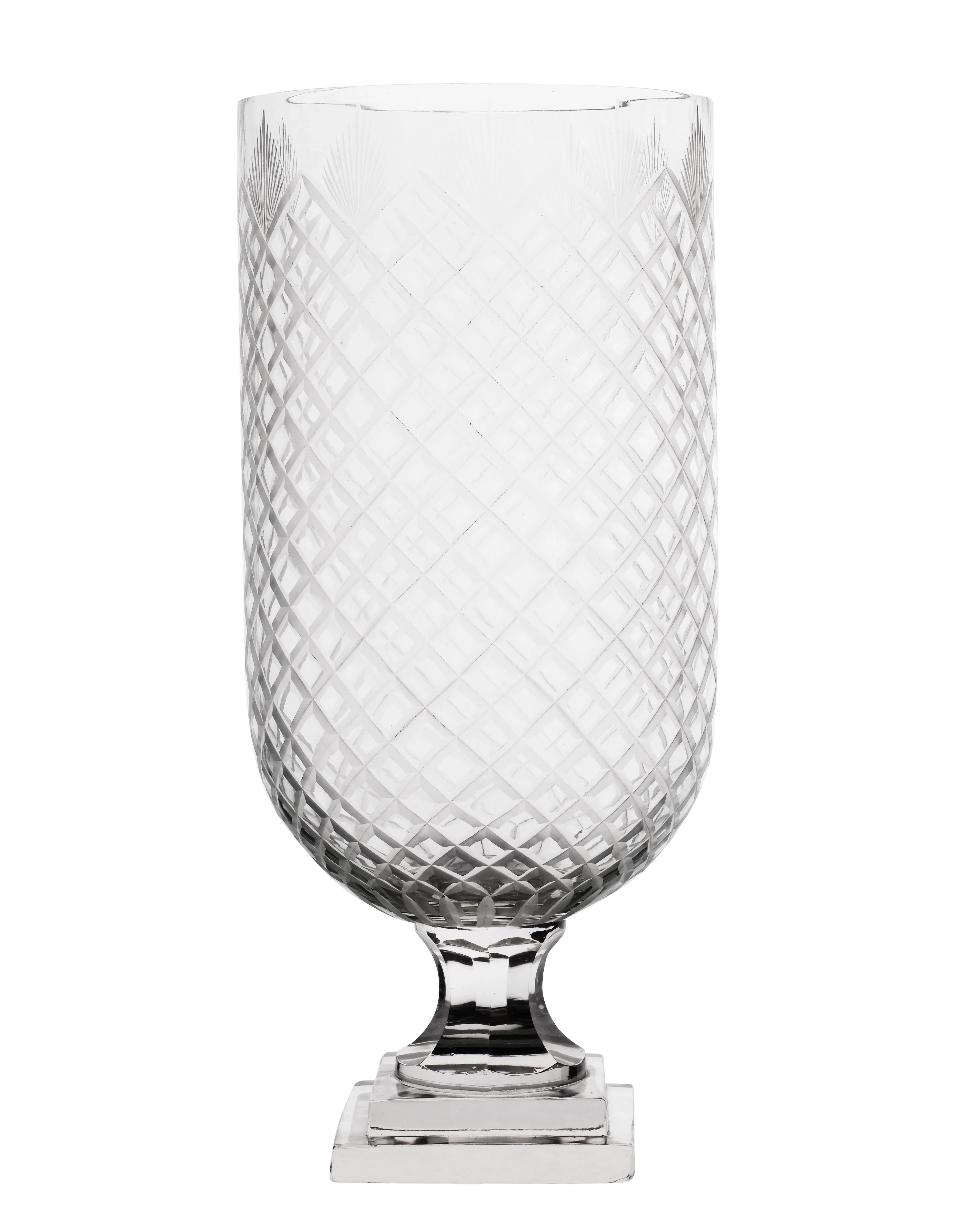 Tall Etched Diamond Cut Hurricane - The Mayfair Hall