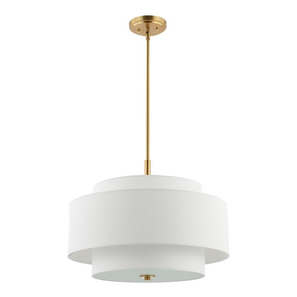 Cambrie Brass Gold-White Chandelier - The Mayfair Hall