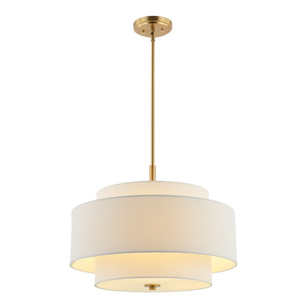 Cambrie Brass Gold-White Chandelier