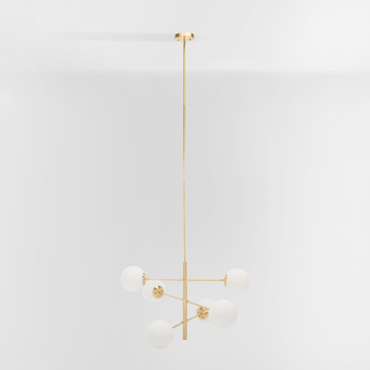 Bassett 6-Light Steel Chandelier in Gold — 32″