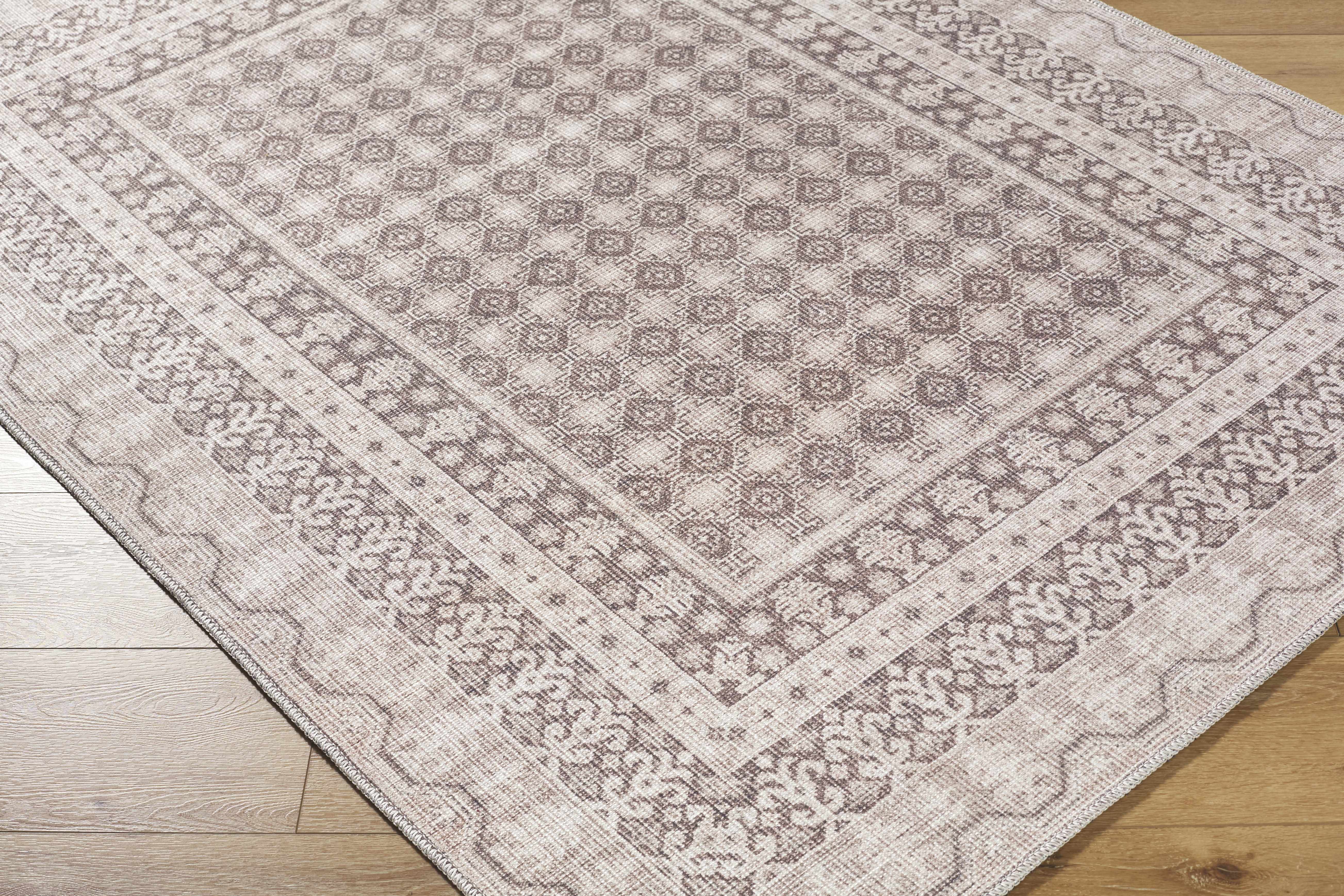 Rainier Light Brown Washable Rug | Our PNW Home X Livabliss