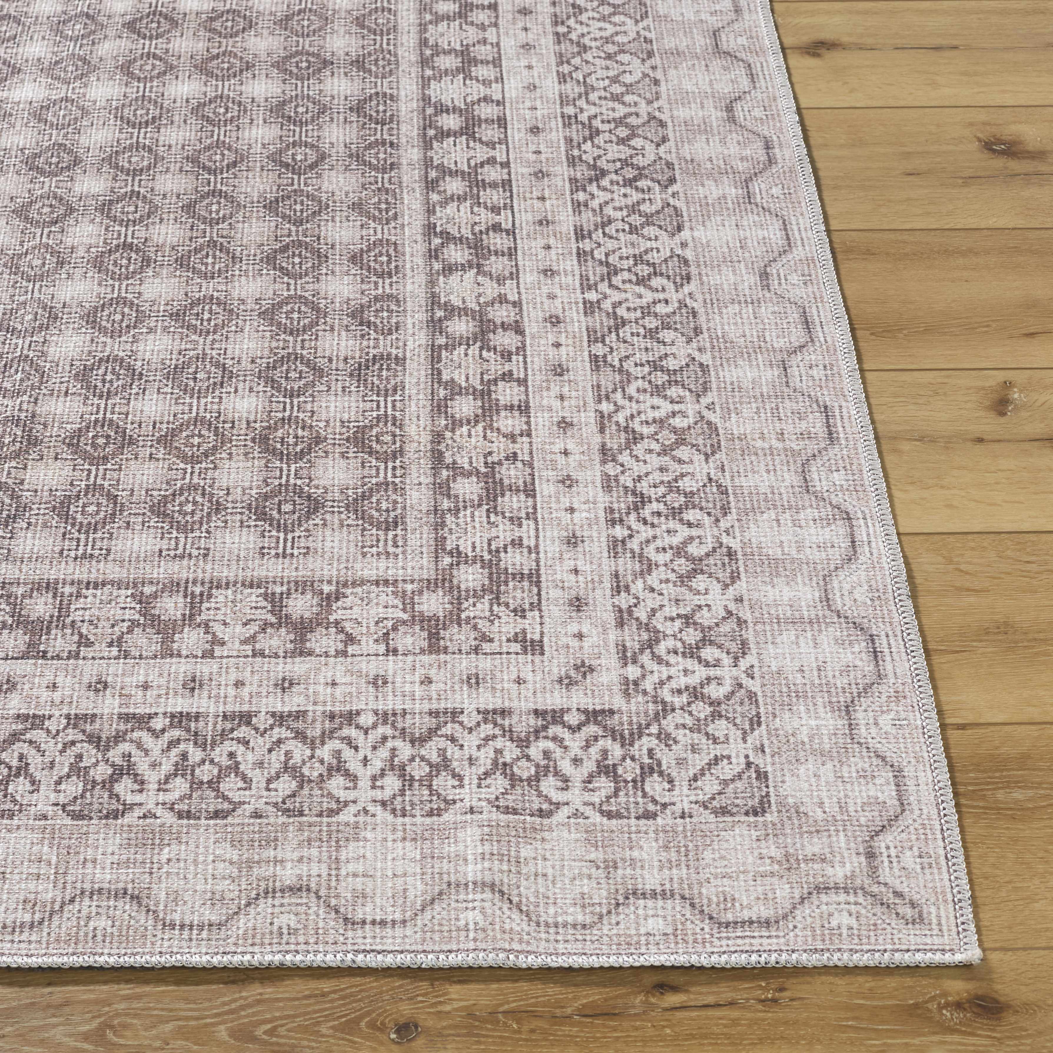 Rainier Light Brown Washable Rug | Our PNW Home X Livabliss