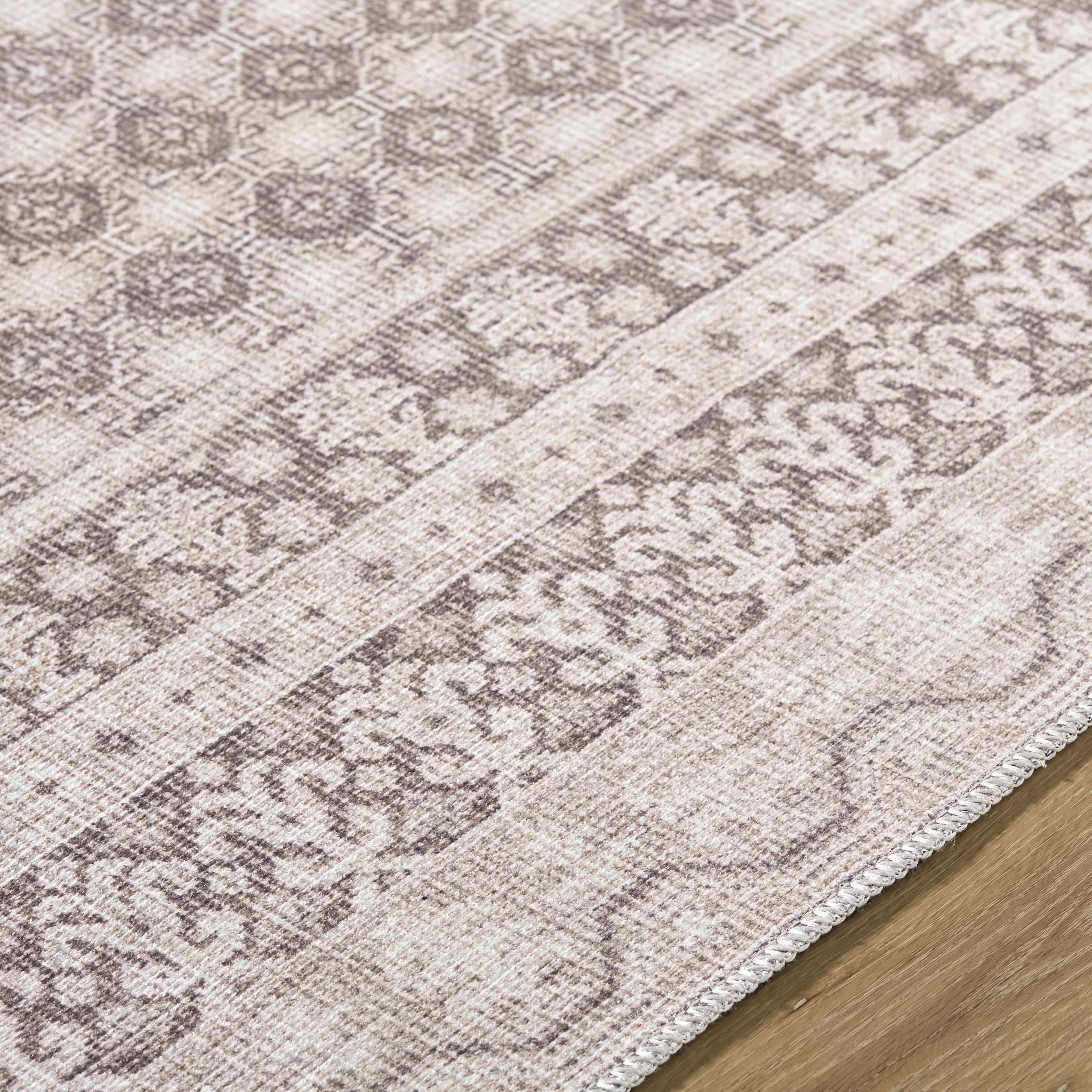 Rainier Light Brown Washable Rug | Our PNW Home X Livabliss