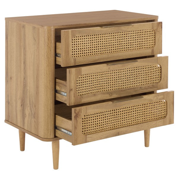 Brey 3 Drawer Chest in Oak