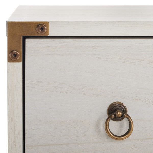 Galio White-Gold 6 Drawer Chest - The Mayfair Hall