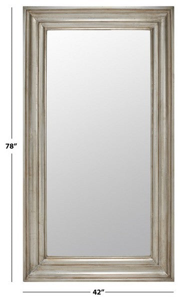 Zachary Antique Silver Large Rectangle Wall Mirror - The Mayfair Hall