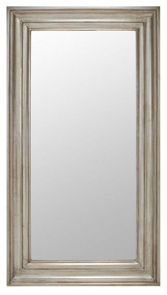 Zachary Antique Silver Large Rectangle Wall Mirror - The Mayfair Hall