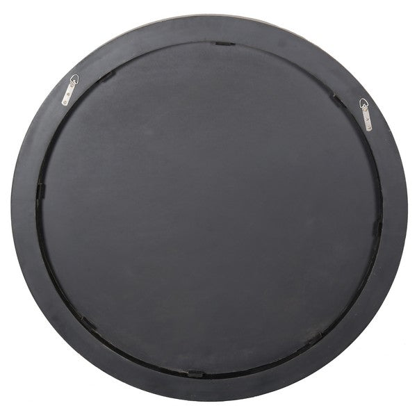 Paulson Round Wood Mirror in Black