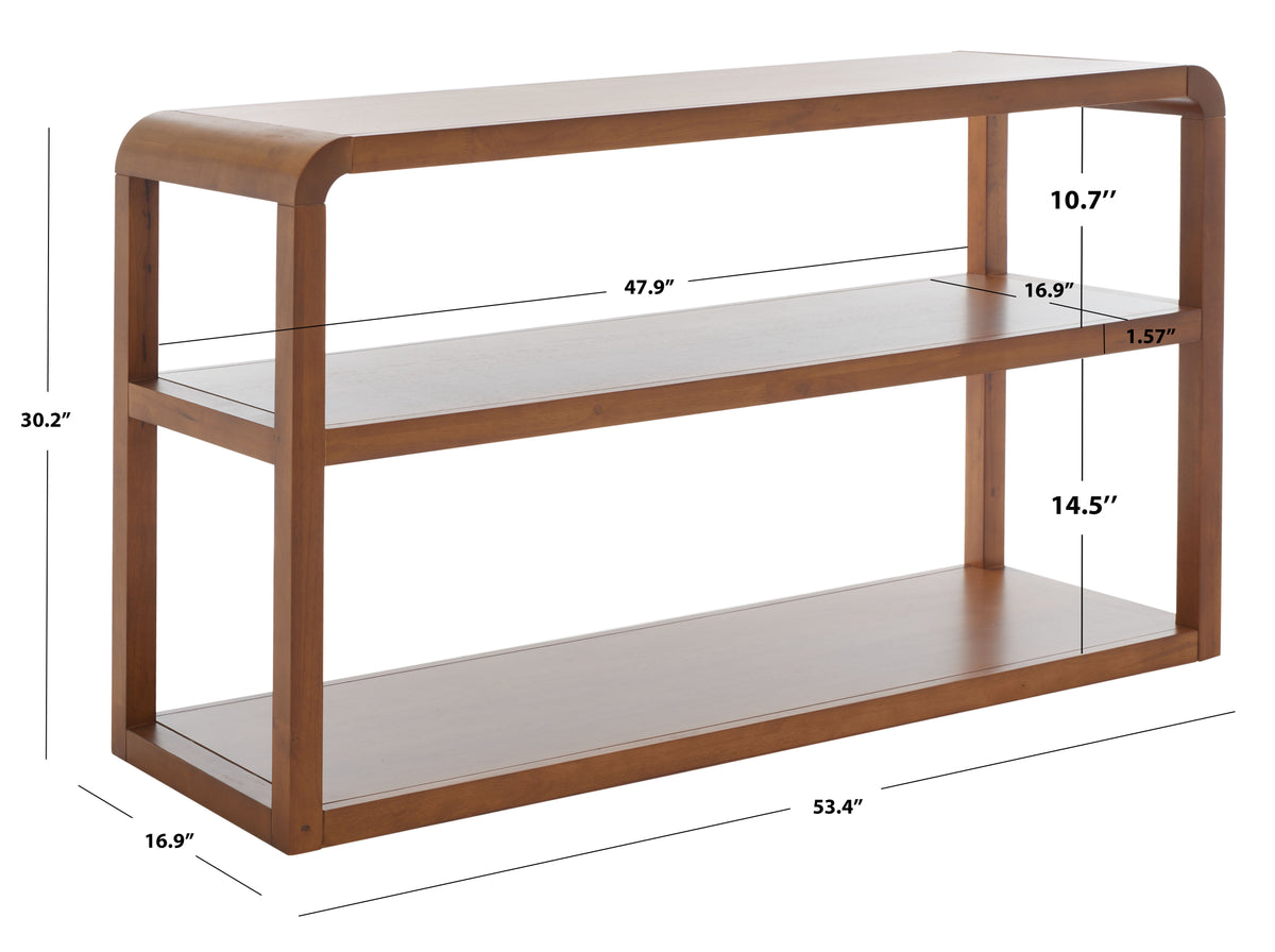 Omara 3 Tier Console Table in Walnut