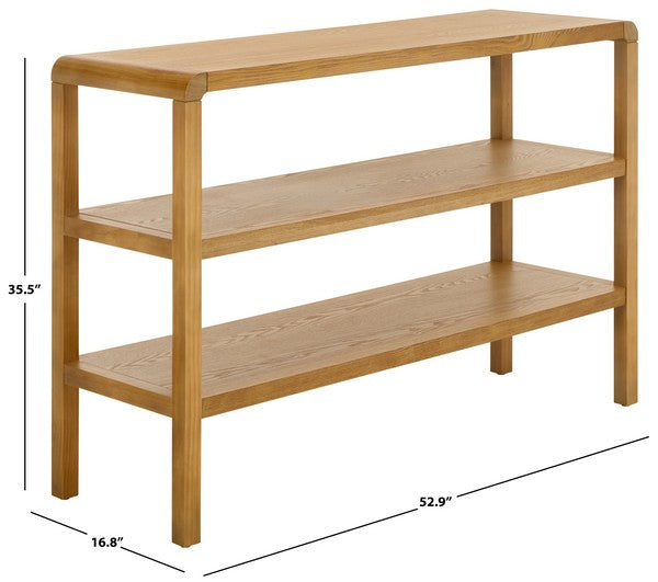 Omara 2 Shelf Console Table in Natural