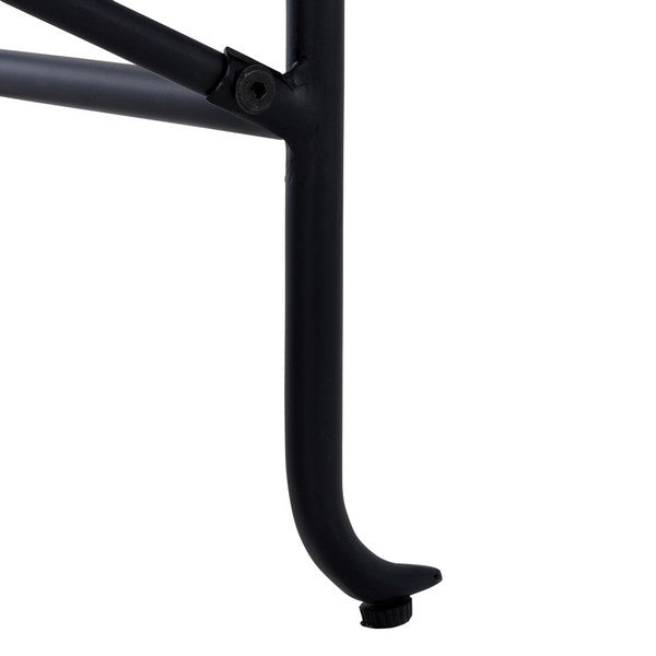 Lenin Ceramic Console Table in Black with Beige Top