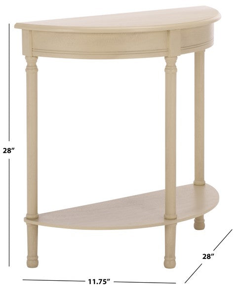 Tinsley Half Round Console Table in Sand