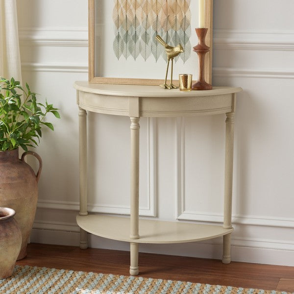 Tinsley Half Round Console Table in Sand