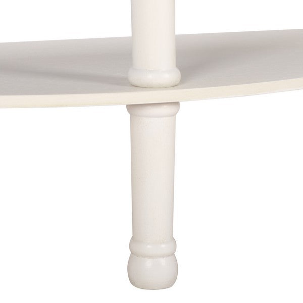 Tinsley Half Round Console Table in Ivory