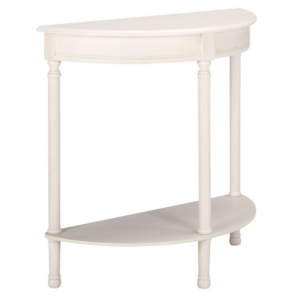 Tinsley Half Round Console Table in Ivory