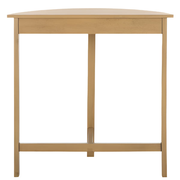 Seraphina Half-Round Wood Console Table in Desert Brown