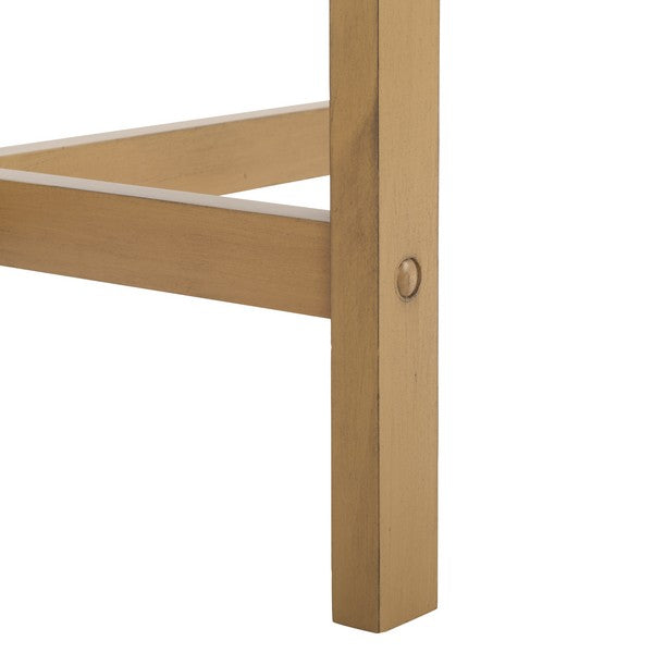 Seraphina Half-Round Wood Console Table in Desert Brown