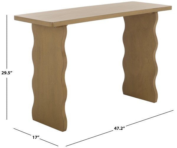 Preslyn Wood Console Table in Desert Brown