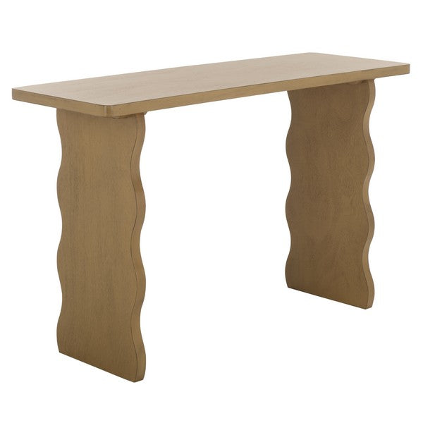 Preslyn Wood Console Table in Desert Brown