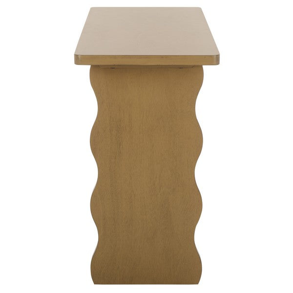 Preslyn Wood Console Table in Desert Brown