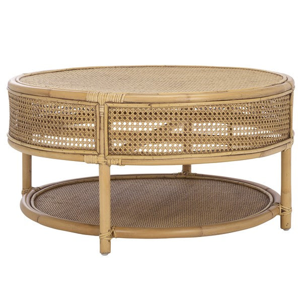 Arvid Rattan Coffee Table in Honey Brown