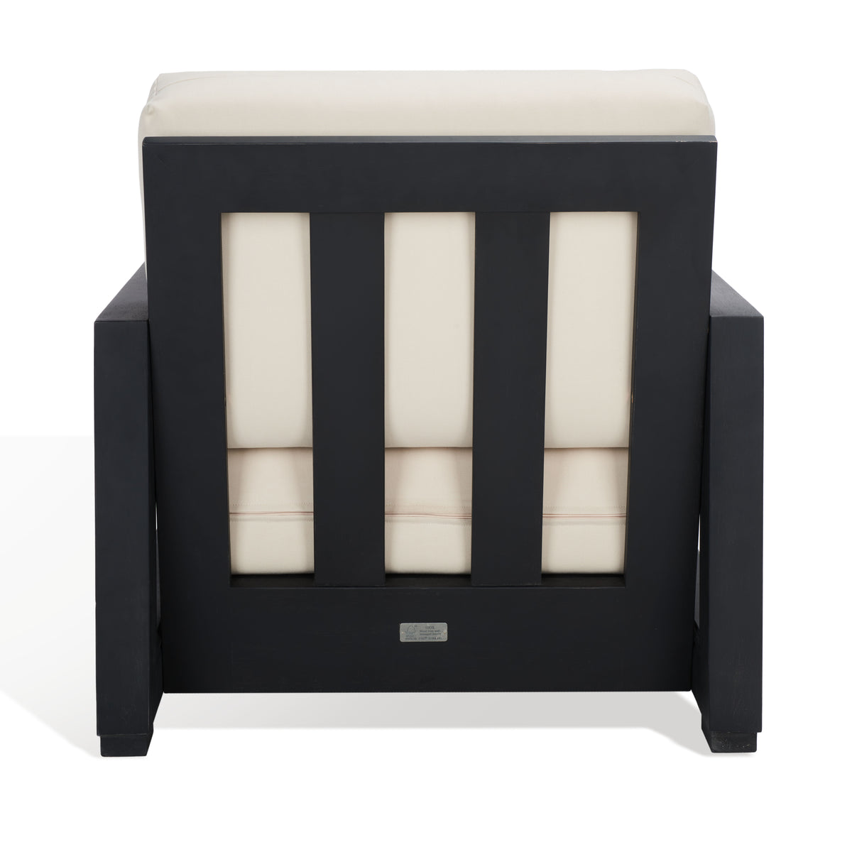 Montford Aluminum Armchair in Black and White
