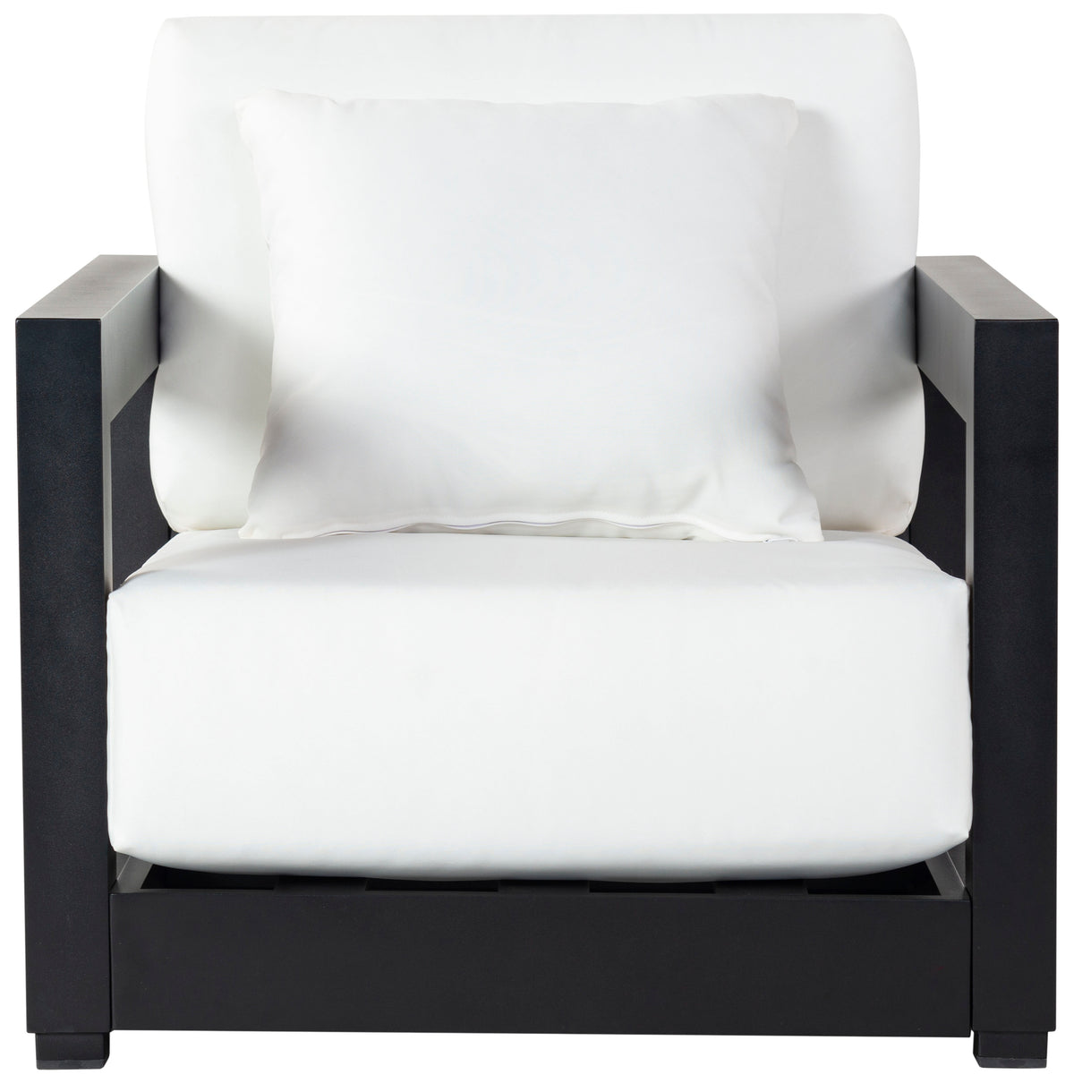 Montford Aluminum Armchair in Black and White