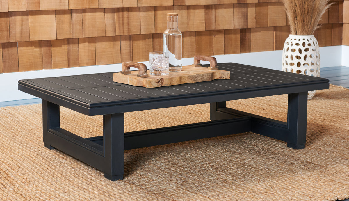 Montford Aluminum Coffee Table in Black