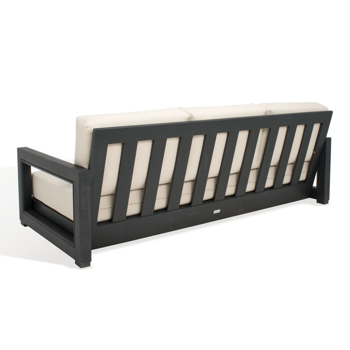 Montford Aluminum 3 Seater Sofa in Black and White
