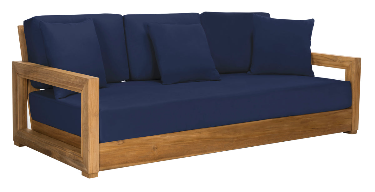 Montford Aluminum 3 Seater Sofa in Black and White